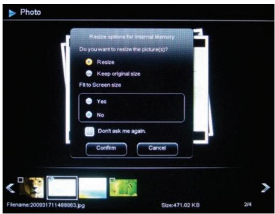 TELEFUNKEN DPF 9322 - Si votre cadre est allumé et joue le diaporama de la mémoire interne : - 3