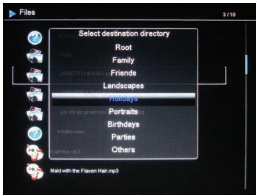 TELEFUNKEN DPF 9322 - Copie de photos vers la mémoire interne - 2