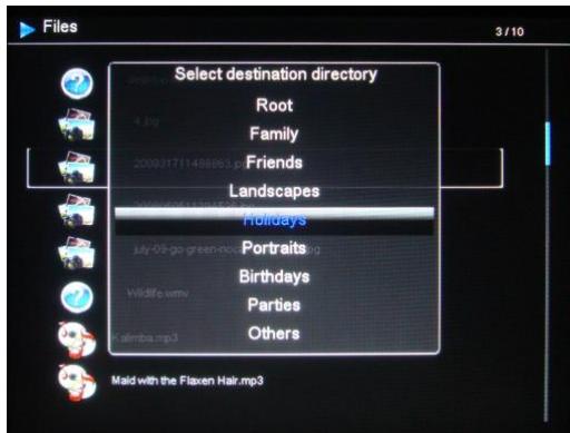 TELEFUNKEN 7 DPF 7933 - Si votre cadre est allumé et joue le diaporama de la mémoire interne : - 1