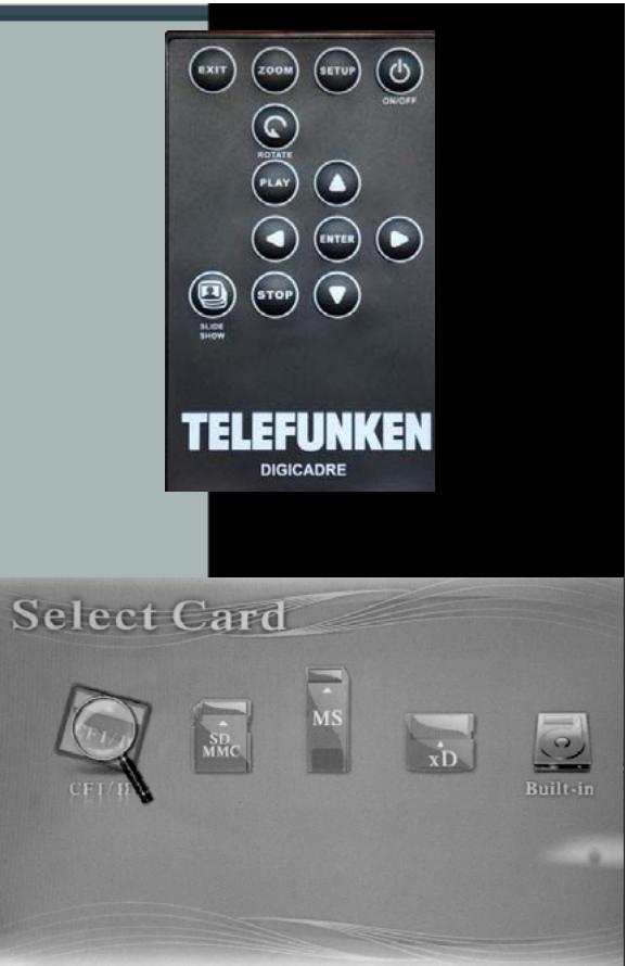 TELEFUNKEN DPF 10401 - Insertion d'une carte mémoire - 1
