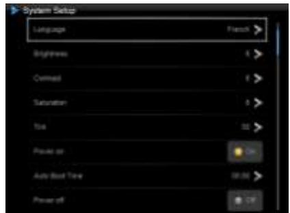 TELEFUNKEN DPF 10933 - L'activation/désactivation du capteur de luminosité - 1