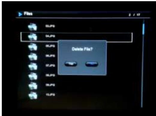 TELEFUNKEN DPF 9323 - Löschen von Fotos - 1