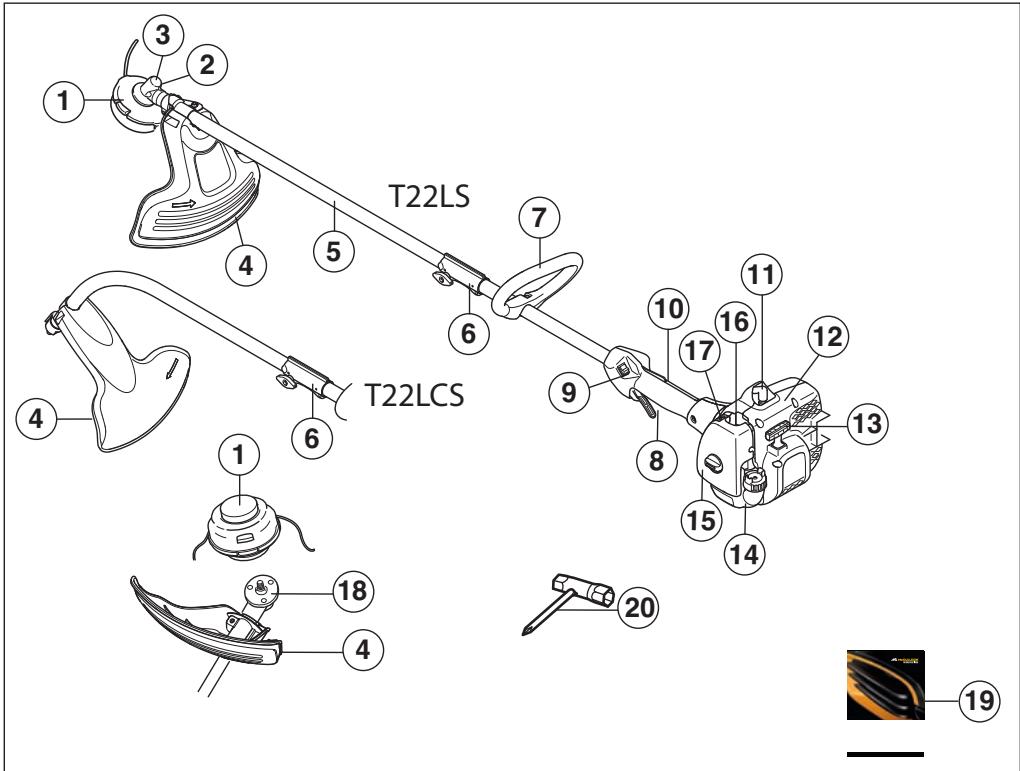 MCCULLOCH T22LCS - PARTILE COMPONENTE - 1