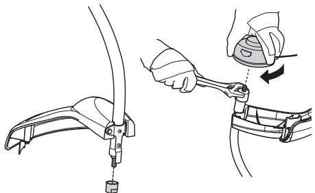 MCCULLOCH T22LCS - Montáž krytu trimovachieho nastroja a montáž trimovacej hlavy (T22LCS) - 3