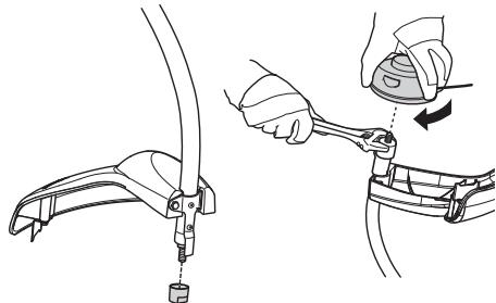 MCCULLOCH T22LCS - Trimmerikaitse ja trimmeripea paigaldamine (T22LCS) - 3