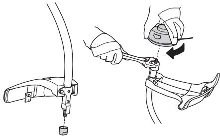 MCCULLOCH T22LCS - Montage de la protection de la tête et de la tête de désherbage (T22LCS) - 3