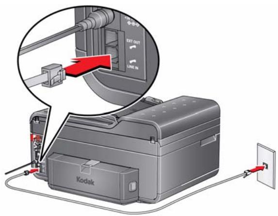 KODAK ESP 6100 - Connexion de l'imprimante afin d'utiliser les fonctions de télécopie - 1