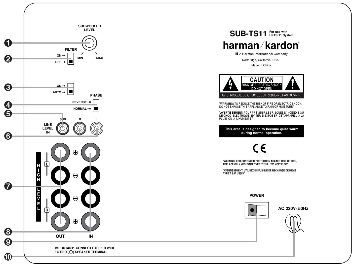 HARMAN KARDON HKTS 11 [HKTS 11/230] - Enceintes et accessoires inclus - 8