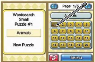 NINTENDO DS CROSSWORDS - PUZZLE SELECTION - 1
