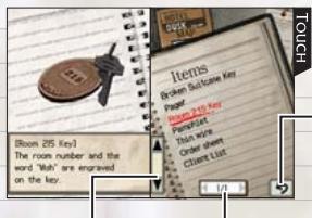 NINTENDO DS HOTEL DUSK ROOM 215 - Items - 1