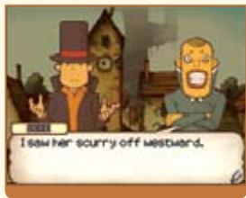 NINTENDO DS PROFESSOR LAYTON AND THE CURIOUS VILLAGE - Tap on a villager, and you might uncover a puzzle... - 3