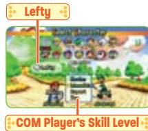 NINTENDO MARIO POWER TENNIS - Choose a character and type of game. - 1
