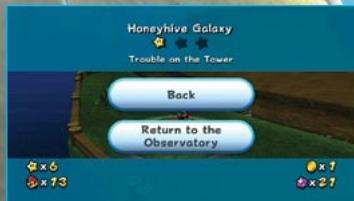 NINTENDO SUPER MARIO GALAXY - Pause Screen - 1