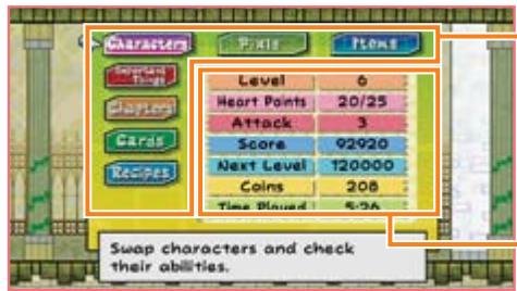 NINTENDO SUPER PAPER MARIO - Viewing the Menu Screen - 1