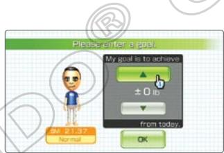 NINTENDO WII FIT - Se fixer un objectif - 1