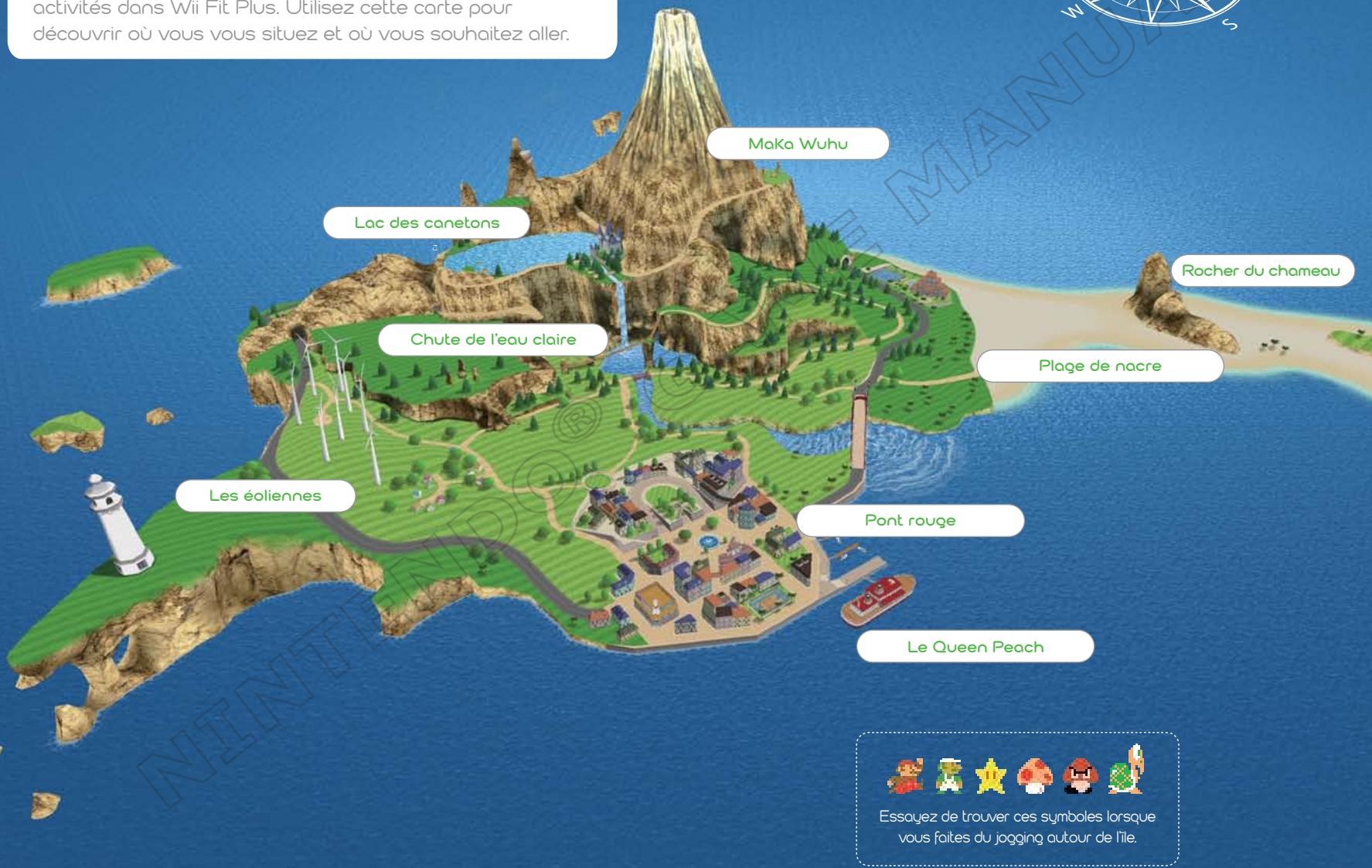 NINTENDO WII FIT PLUS - Carte de l'île wuhu - 2