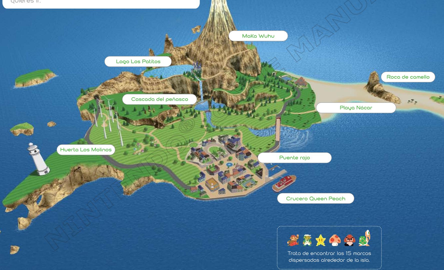 NINTENDO WII FIT PLUS - Mapa de la isla Wuhu - 2