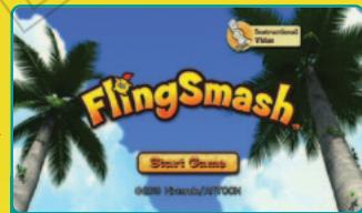NINTENDO WII FLING SMASH - Insert the FlingSmash Game Disc into the disc slot on the Wii console. The console power will turn on. - 5