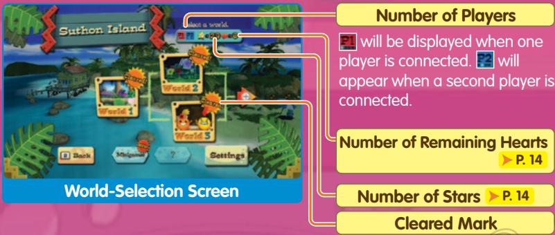 NINTENDO WII FLING SMASH - SELECT A WORLD - 1