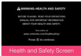 NINTENDO WII PARTY - Health and Safety Screen - 1