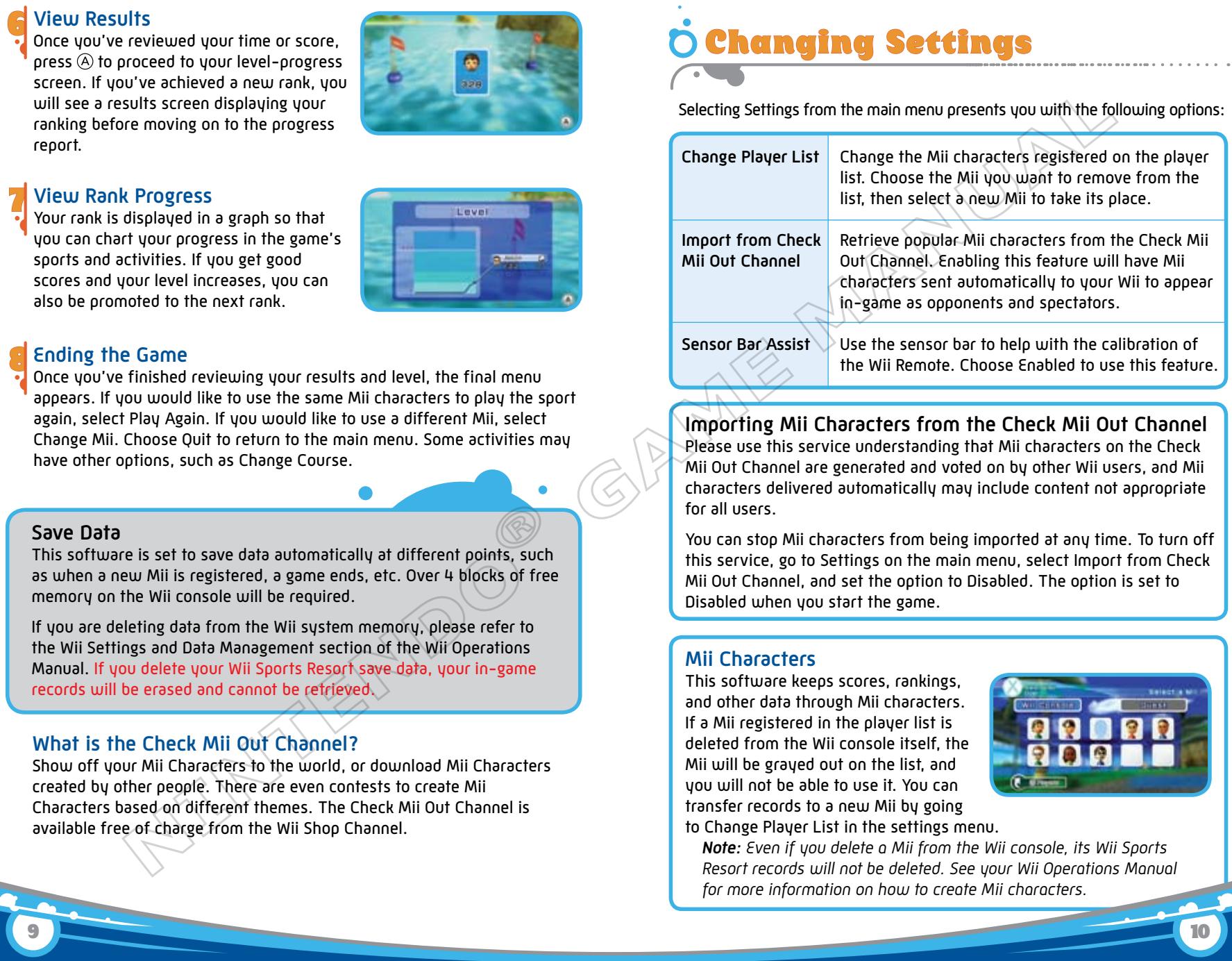 NINTENDO WII SPORTS RESORT - IMPORTANT! - 1