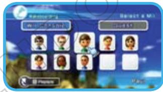 NINTENDO WII SPORTS RESORT - Select a Mii - 2