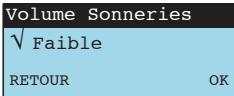 FRANCE TELECOM AMARYS 3400 DECT - Volume de la sonnerie du combiné : - 1