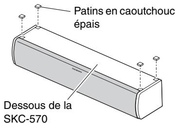 ONKYO SKB-570 - Utilisation des patins en caoutchouc pour une assise plus stable - 1