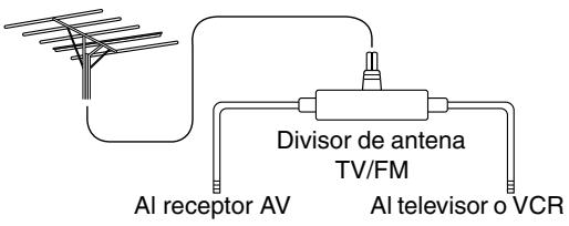 ONKYO SKB-570 - Utilizar un divisor de antenna de TV/FM - 1
