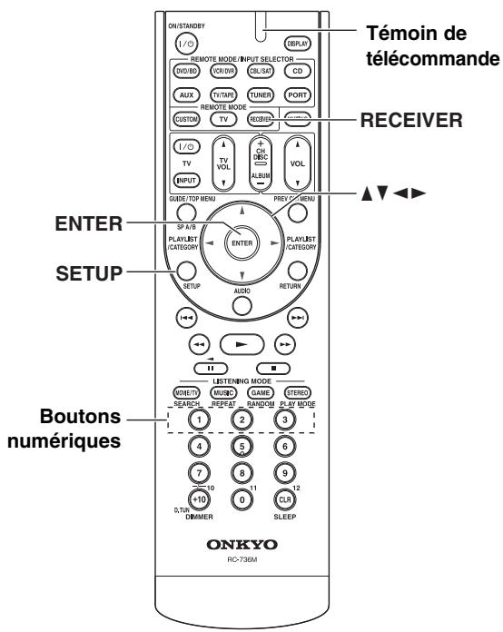 ONKYO SKB-570 - Procédures courantes du menu de configuration - 1