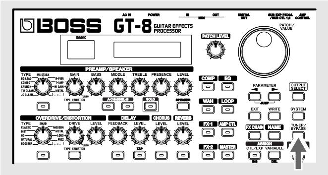 BOSS GT-8 - Activer l'accordeur - 1