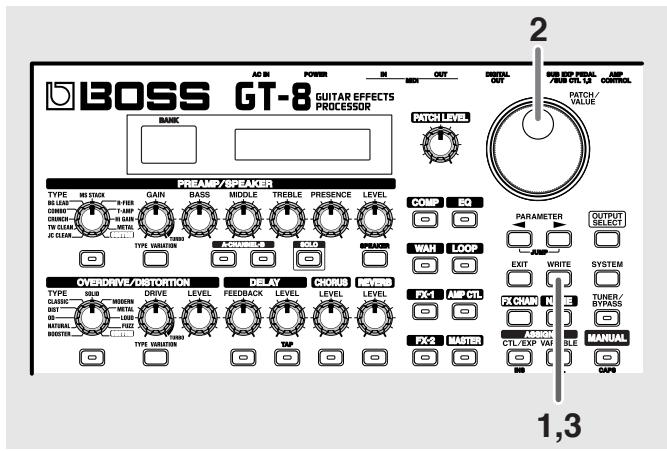 BOSS GT-8 - Sauvegarde de patch (write) - 1