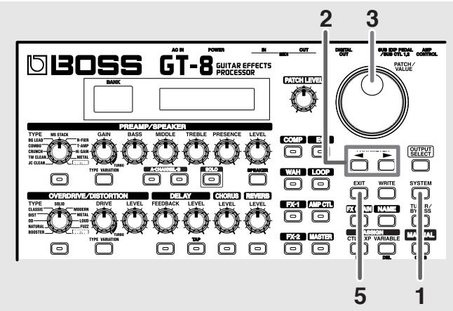 BOSS GT-8 - Réglages des fonctions MIDI - 1