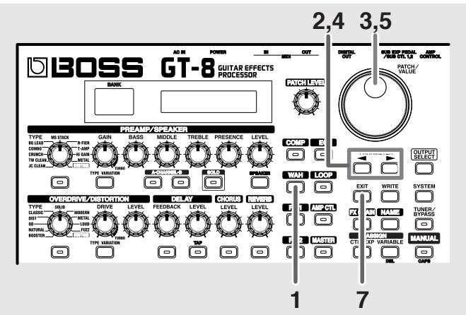 BOSS GT-8 - Personnalisation de l'effet de wah - 1
