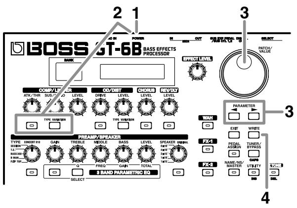 BOSS GT6B - Restauration des réglages d'usine (Factory Reset) - 1