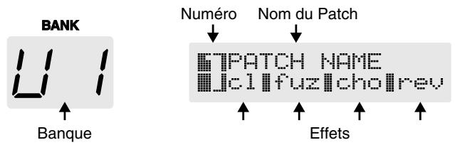 BOSS GT6B - Precision sur les informations affichées à l'écran - 1