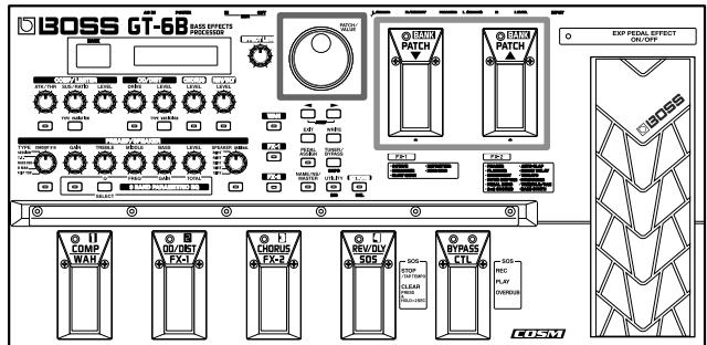 BOSS GT6B - Mode de selection des Patches - 1