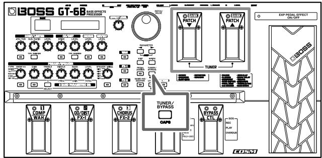BOSS GT6B - Activation de la fonction Tuner - 1