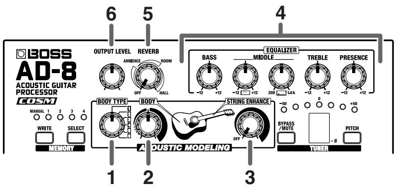 BOSS AD-8 - Contrôles - 1