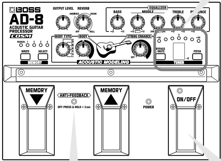 BOSS AD-8 - Bouton bypass/mute - 2