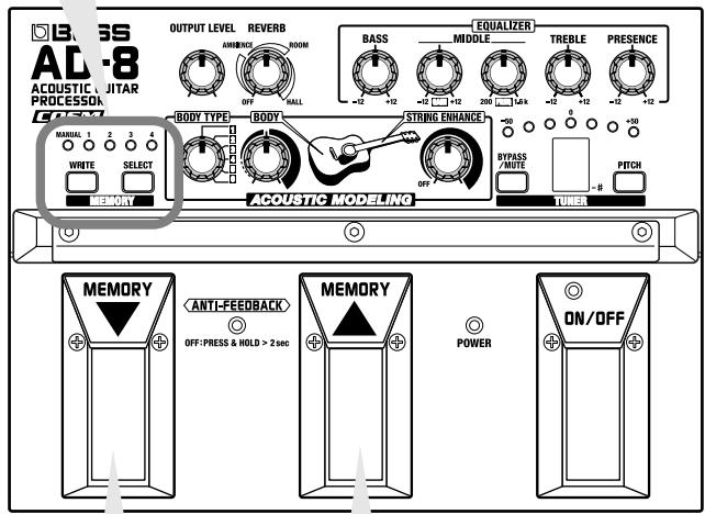 BOSS AD-8 - Bouton WRITE - 2