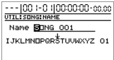 BOSS BR-1180 - Attribuer un nom à un morceau (song name) - 3