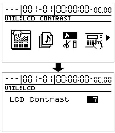 BOSS BR-1180 - Réglage du contraste de l'écran - 1