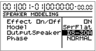 BOSS BR-1180 - Utiliser la modélisation d'enceinte pour ds-30a - 3