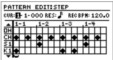 BOSS BR-1180 - Créer des motifs rythmiques pas à pas (step) - 1