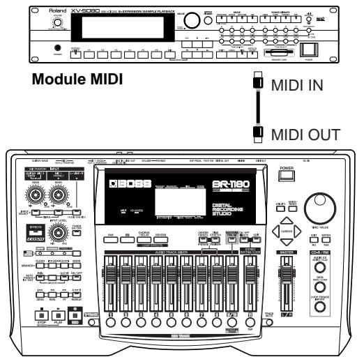 BOSS BR-1180 - Utiliser les sons d'un module MIDI pour le guide rythmique - 1