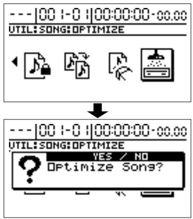 BOSS BR-1180 - Optimiser le disque dur (song optimize) - 2