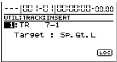 BOSS BR-1180 - Insérer des blancs dans les données (track insert) - 5