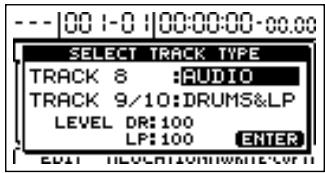 BOSS BR-1200 CD - Définition du type de piste - 3