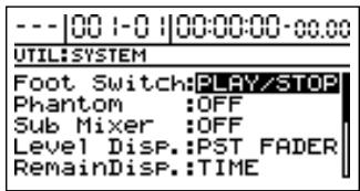 BOSS BR-1200 CD - Amenez le curseur sur "SYSTEM" et appuyez sur [enter/yes]. - 1